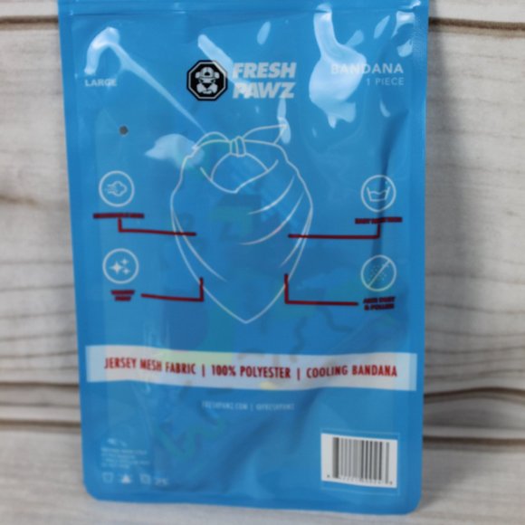 New FRESH PAWZ Paws retro Neon 90s COOLING Bandana breathable dog puppy Pet - Picture 3 of 4